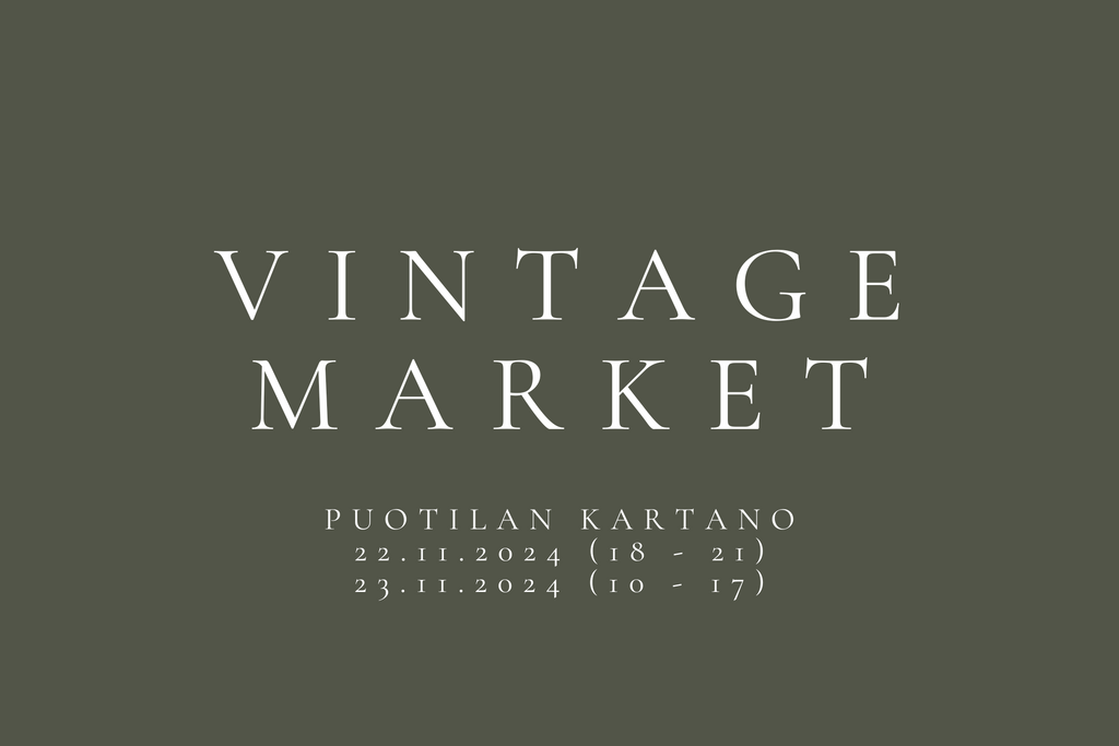 Seuraava Vintage Market Puotilan Kartanolla 22. - 23.11.2024!